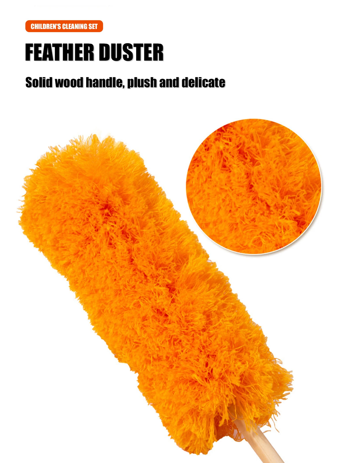 Montessori Wooden Cleaning Set Toy Broom Mop Set Little Boy Girl Simulated Children's Cleaning Tool Exercise Self-care Ability