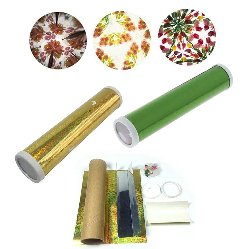 DIY Colored Rotating Kaleidoscope Kit For Kids - Science Educational Craft Toys