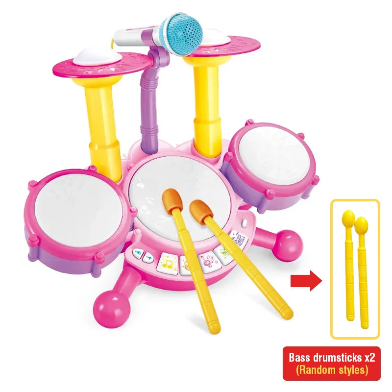 Kids Jazz Drum Musical Toys Set Toddler Baby Percussion Drum Instruments Montessori Toys for Toddlers Early Educational Toy Gift