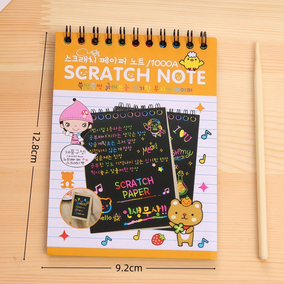 1/3/6/10Pcs Creative Colorful Scratch Art Book DIY Graffiti Paper Handcraft Drawing Book for Kids And Adults