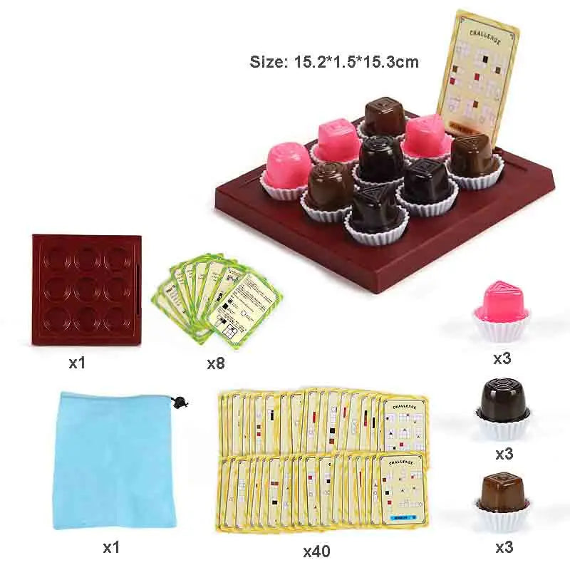 New Kids Chocolate Puzzle Board Game Parent-child Interactive Board Game Baby Montessori Early Learning Educational Toys Gifts