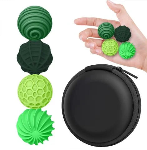 Magnetic Balls Fidget Toys Adults Textures Silicone Stress Balls Quiet Stress Relief Sensory Toys for Autism ADHD Anxiety