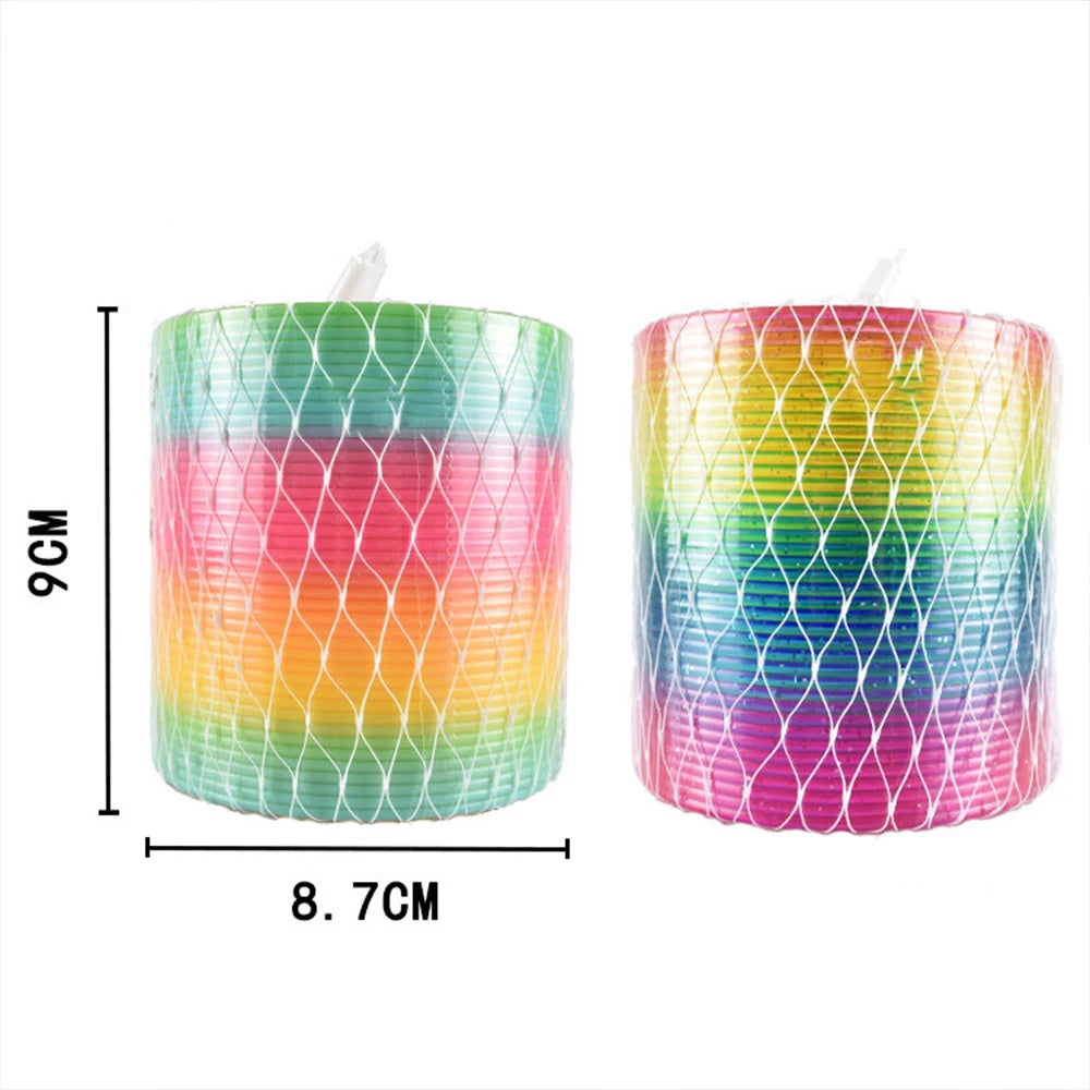 Color Magic Bounce Toys Board Games for Children Anti-stress Magic Ring Spring Rainbow Board Game Kids Creative Funny Gifts
