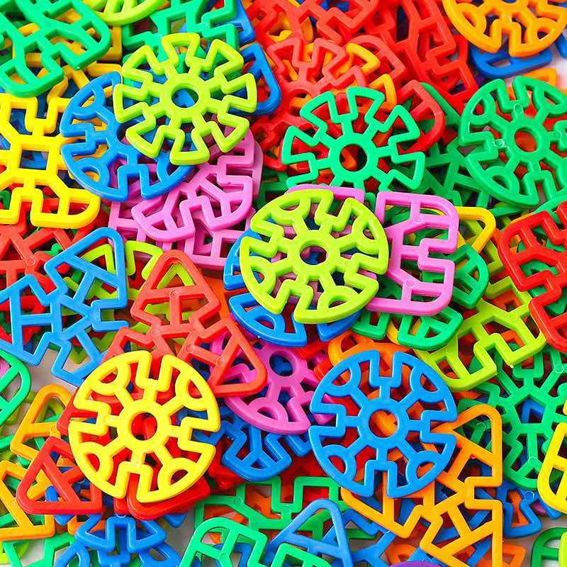 Montessori Geometric Shapes Interlocking Building Blocks for Kids Fun and Educational Gifts Creative Construction Toys