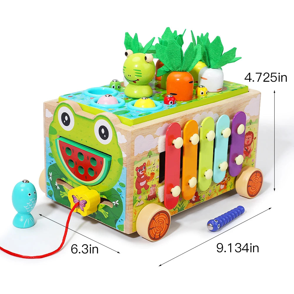Wooden Educational Toys for Children Montessori Toys Carrot Shape Assortment Matching Games Intellectual Puzzles Baby Gifts
