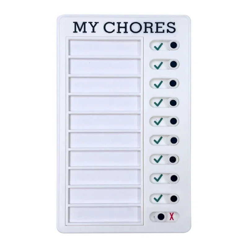 Summer Self-discipline Clock in Device for Children. Daily Habit Development Board. Household Visualization Task Schedule