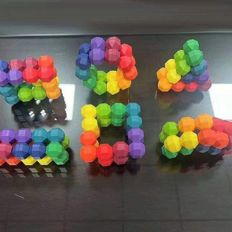 Rainbow Infinity Sensory Ball ADHD Anxiety Autism Fidget Toys for Kids Stress Relief Gifts Airplane Car Travel Calm Down