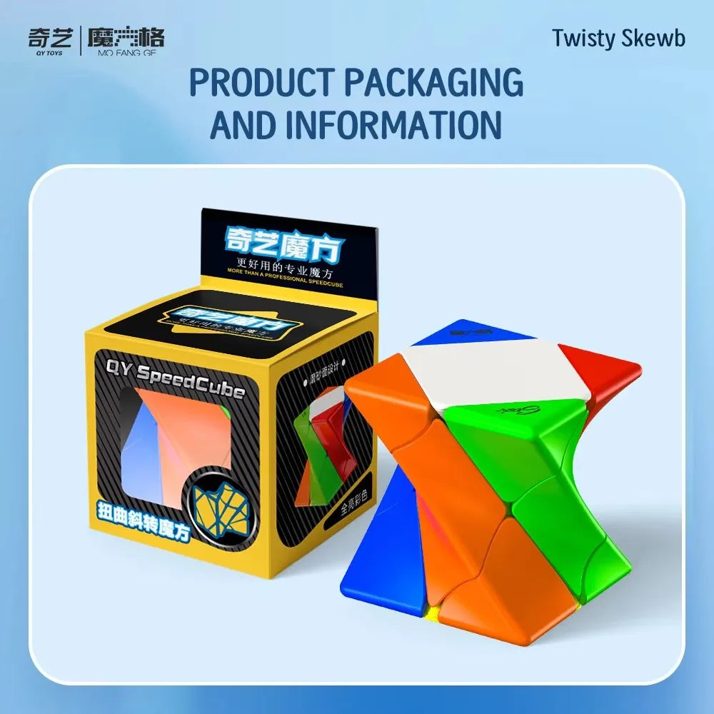 QIYI Twisted Skew Puzzle Cube Professional Developing Intelligence Toy Educational 3x3 Cube For Children