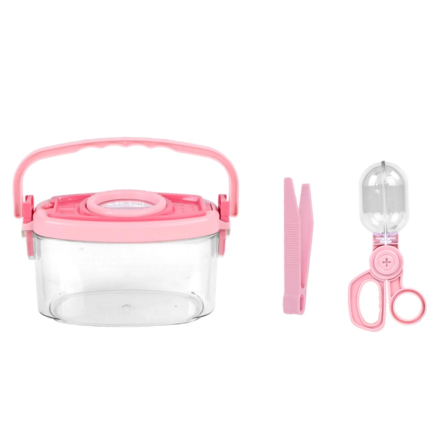 Outdoor Exploration Magnifying Glass, Insect Handheld Observation Box, Capture Tool, Butterfly Net Cage, Insect Trap, Clamp