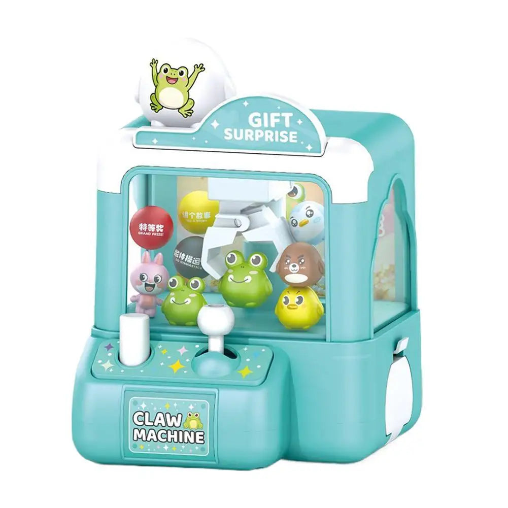 Mini Cartoon Claw Machine For Kids Desktop Grab Candy Toy Parent Child Interactive Game Home Play Birthday Holiday Surprise Gift