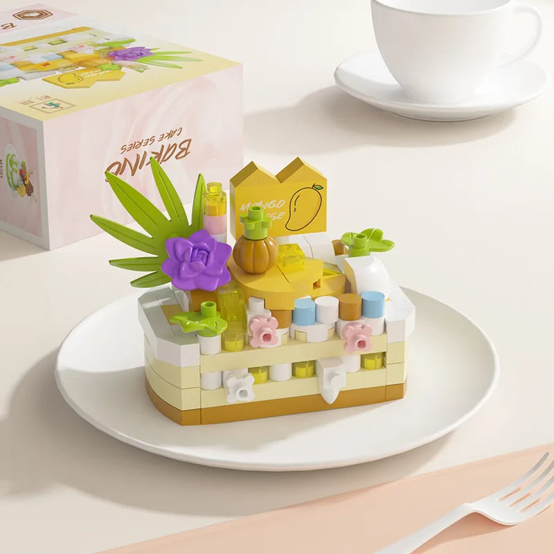 Kids Cake Party DIY Building Blocks Creative Intelligence Assemble Game Early Educational Interactive Toy For Family Time