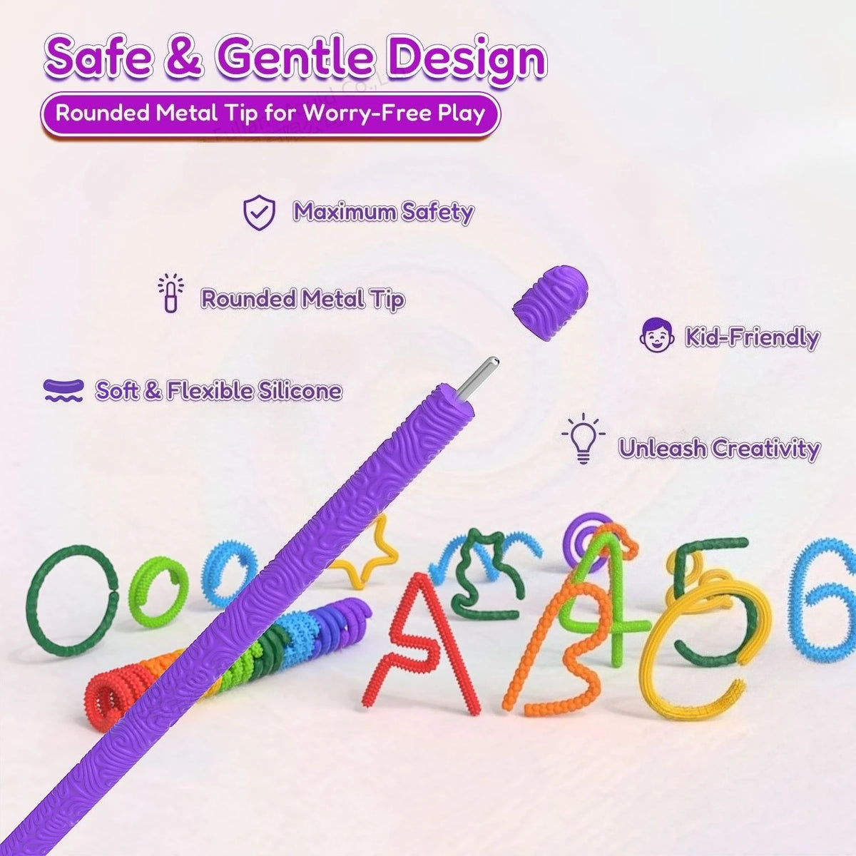 8pcs EDC Fidget Sensory Sticks toys, Worry Balls Autism Calming Kid Adults Anxiety Relief Stress Sensory Toy, Christmas gifts
