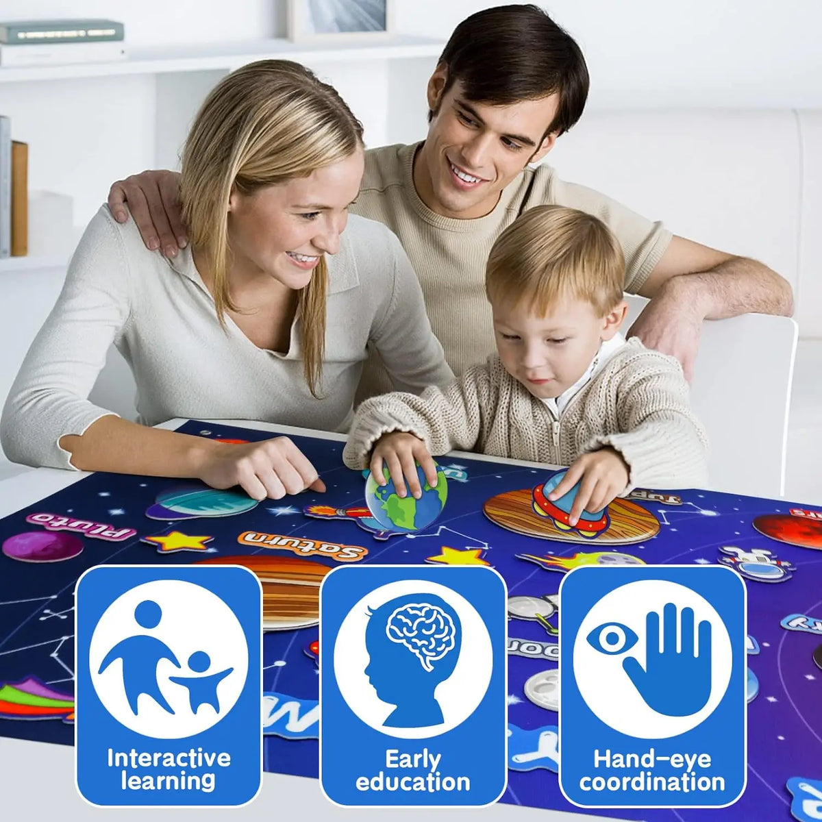 Montessori Felt Board Story Set Toys Preschool Learning Activities Board toys Outer Space Scientific Cognition Party Decorations