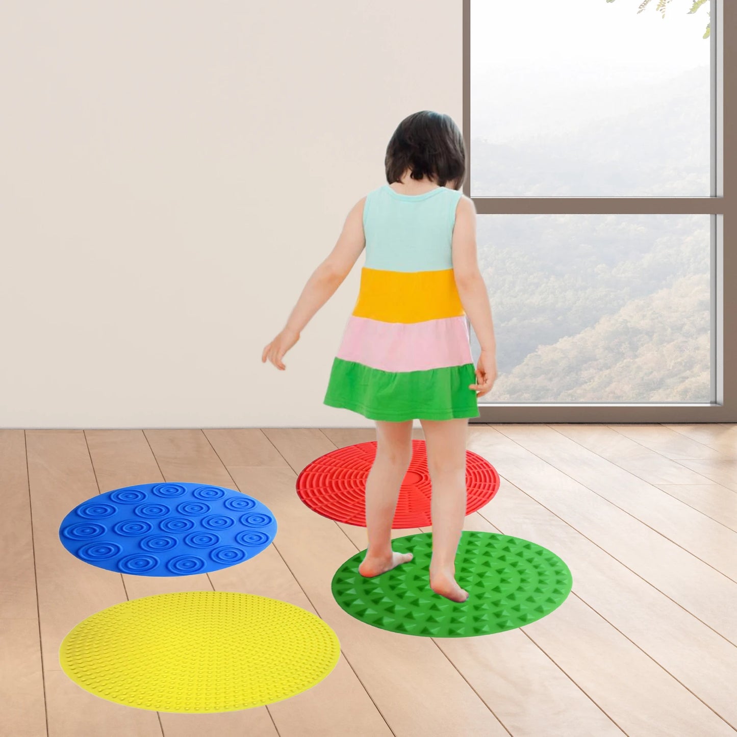 Sensory Stepping Circles Pad Textured Tactile Toy Assorted Textured Sensory Toys for Room Activity
