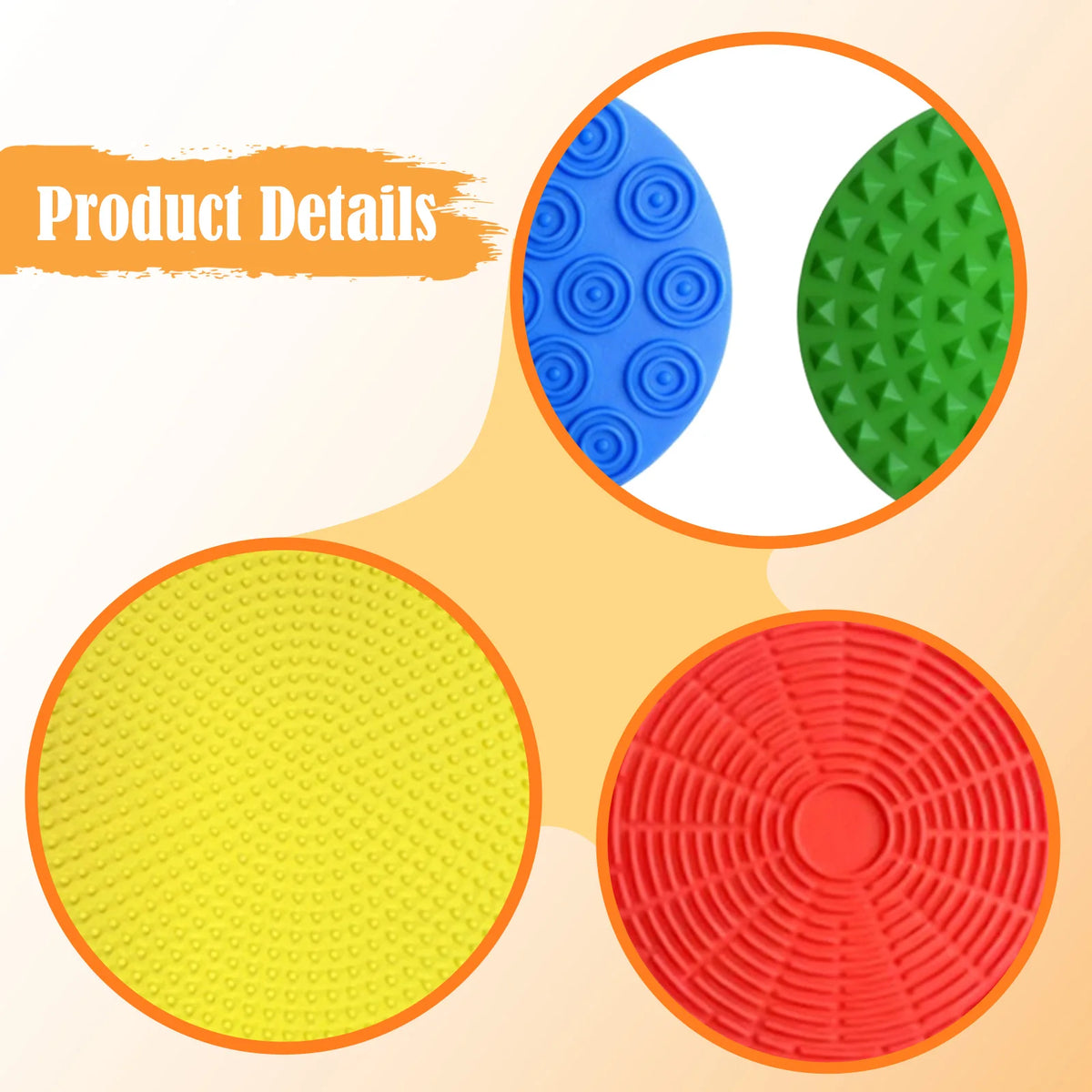 Sensory Stepping Circles Pad Textured Tactile Toy Assorted Textured Sensory Toys for Room Activity
