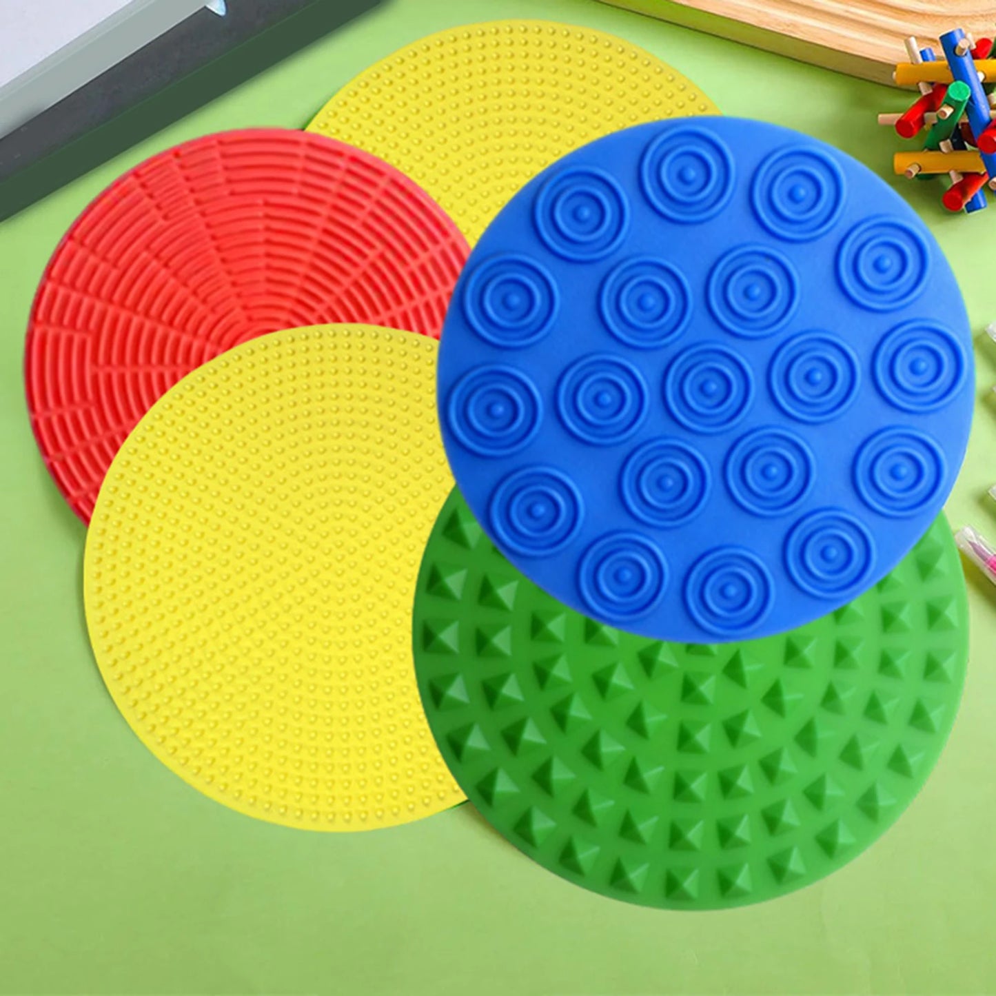 Sensory Stepping Circles Pad Textured Tactile Toy Assorted Textured Sensory Toys for Room Activity