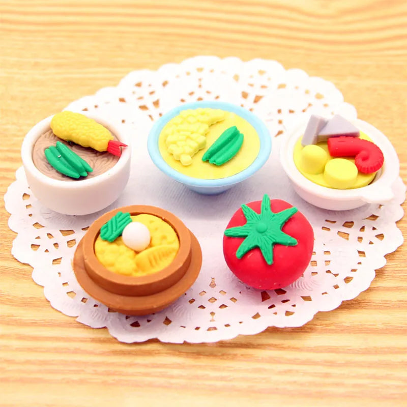 Creative food eraser , various kinds of dessert food pencil eraser for school kids