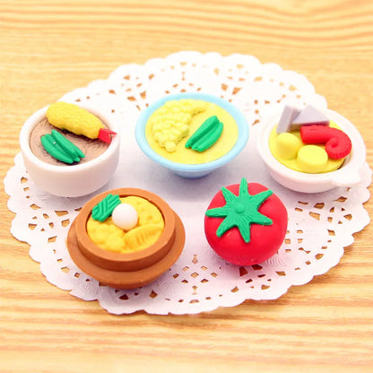 Creative food eraser , various kinds of dessert food pencil eraser for school kids