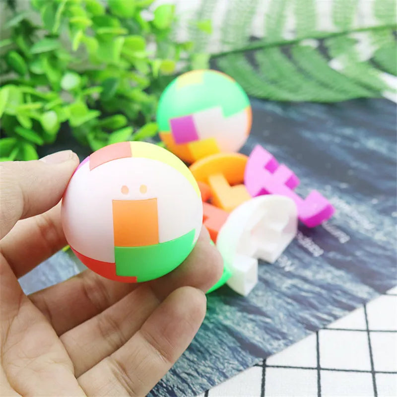 Creative Intelligence Assembled Ball Children Puzzle Toys Nostalgic Classic Assembly Magic  Cube Ball learning Toys for Children