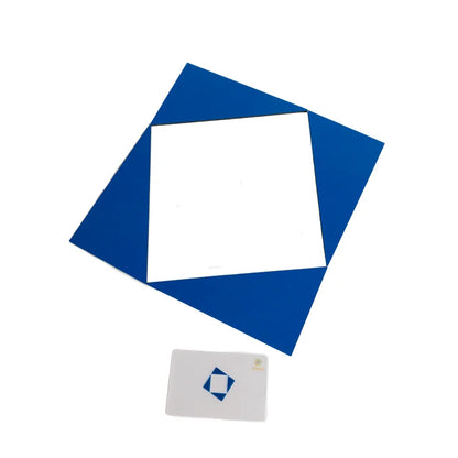 Montessori Blue Triangles Constructive Game Building Creative Toys for Kids Wooden Jigsaw Puzzle Early Childhood Education