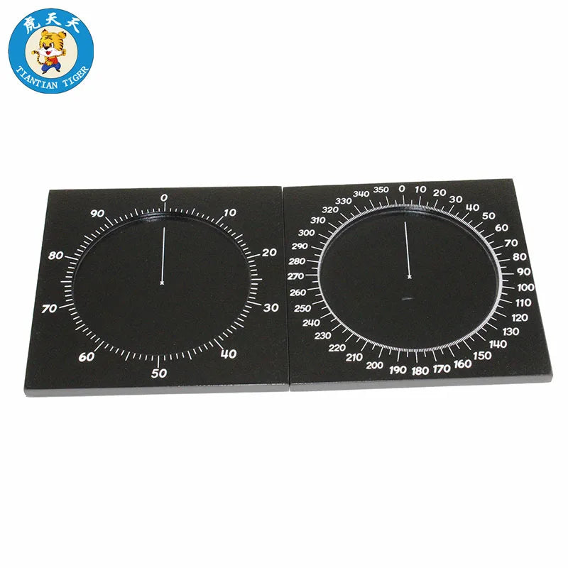 Montessori Math Educational Material For Children Centesimal Circle & Protractor