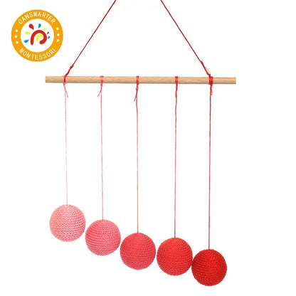 Montessori Mobile DIY Visual Practice Charm Birth Baby Gradient Color Paste Ball Hanging Gobbi Dancer Munari