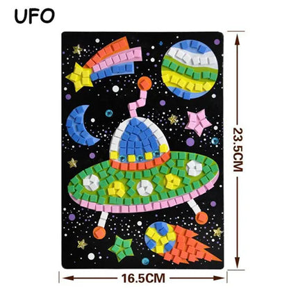 2020 Creative Kids Game DIY Kits 3D Mosaics Puzzle Stickers EVA Foam drawing Early Educational Toys For Kids Educational Toy