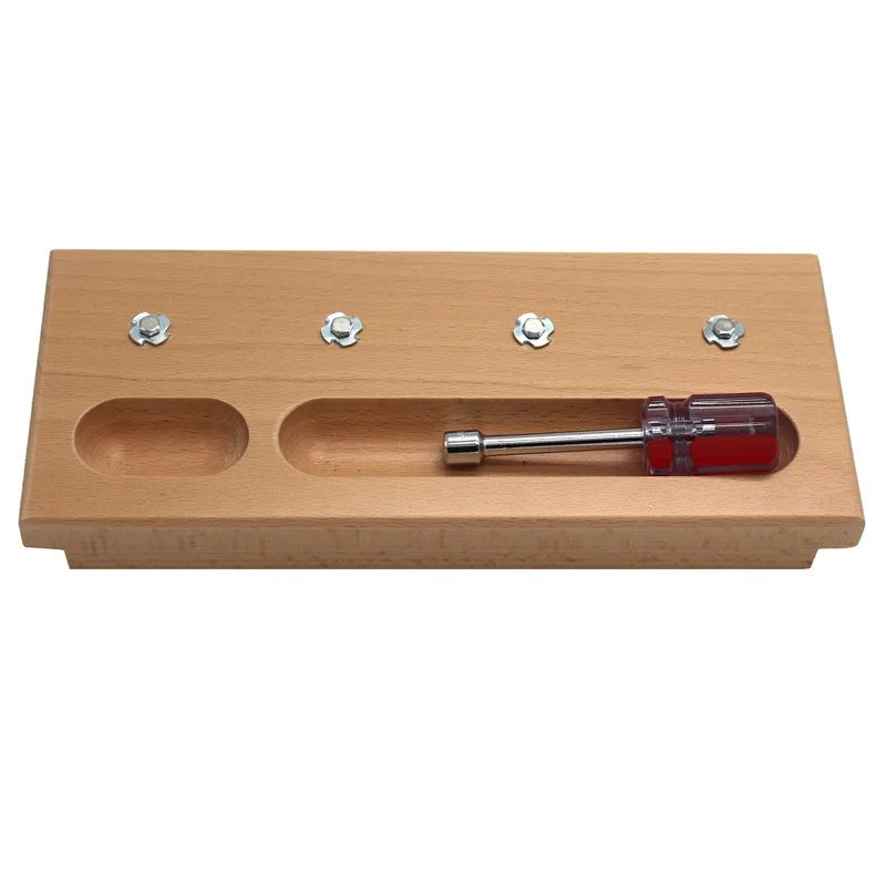 Montessori Materials Sensory Aids Screw Bolts Sets Montessori Educational Wooden Toys for Children Wooden Juguetes Montessori