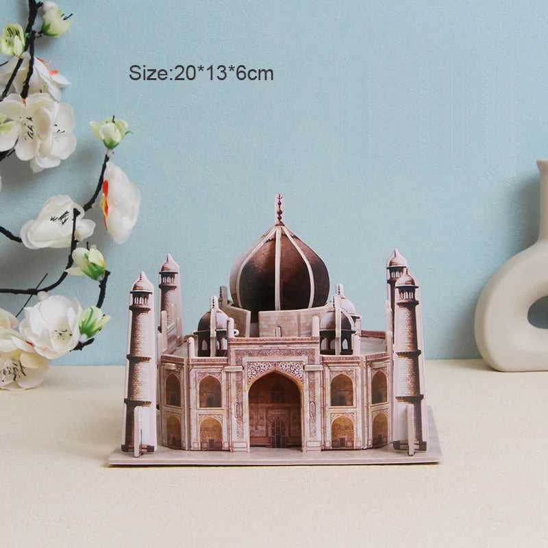 Creative DIY 3D Paper Card Puzzle Building Model Assembly Kids Handmade Jigsaw Room Decorations Educational Toys