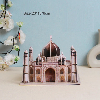 Creative DIY 3D Paper Card Puzzle Building Model Assembly Kids Handmade Jigsaw Room Decorations Educational Toys