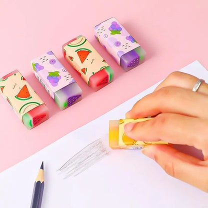 Creative Pencil Erasers Lovely Eraser Fruit Erasers School Supplies for Kids 896C