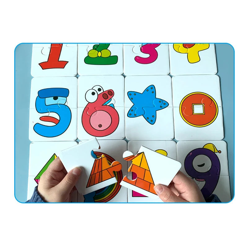 Matching Card Game for Kids Developing Puzzle Baby Cognitive Fruit Animal Learning Montessori Early Educational Puzzle Toy
