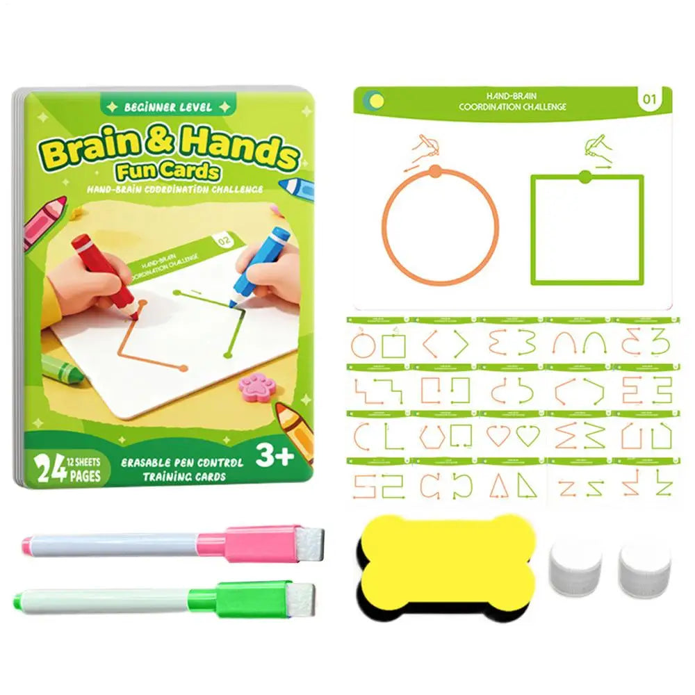 20pcs children Brain Training Card Game Educational Cognitive Toy Left And Right Brain Game Cards For Hand Coordination