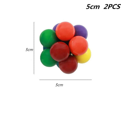 Creative Fidget Toy Adult  Kids Toy Stress Reliever Elastic Colorful Ball Decompression Ball Variety Beaded Squeeze Balls