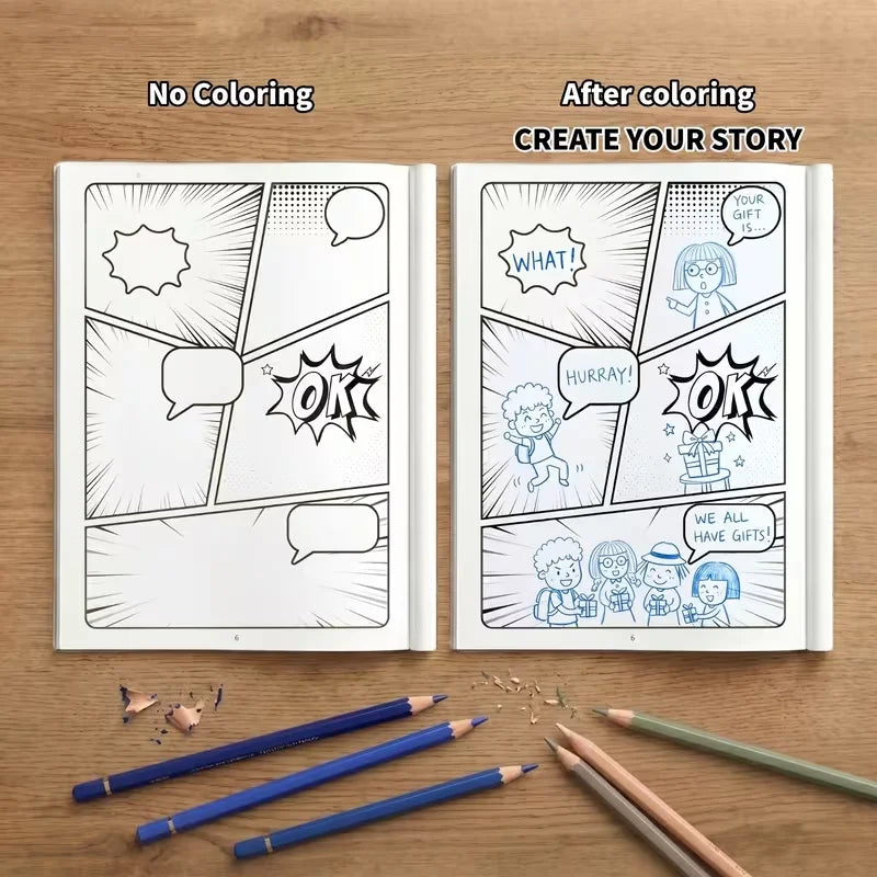 Blank Comic Book for Kids & Adults: Draw Your Own Comics Creative Fun
