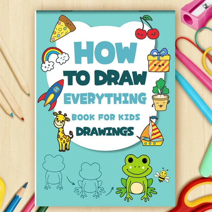 Kids Step by Step Drawing Book DIY Coloring Pages Learn How to Draw Easy Tutorial Creative Art Activity Gift for Children