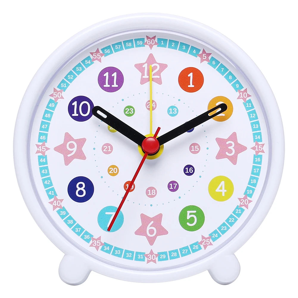 Friendly Silent Learning Clock with Colorful Design and 24 Hour Time Format for Teaching Hours and Minutes Clearly
