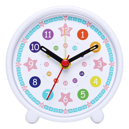 Friendly Silent Learning Clock with Colorful Design and 24 Hour Time Format for Teaching Hours and Minutes Clearly