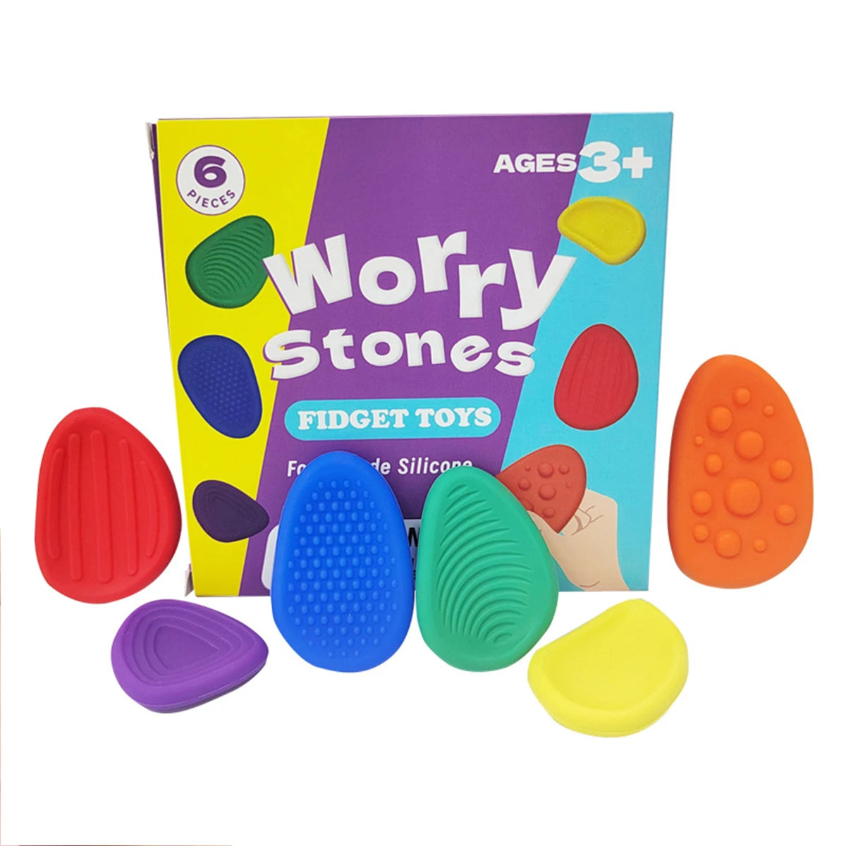 Silicone Sensory Strip Fidget Toys Kids Autism Decompression Calming Fidgeting Toy Adults Stress Desk Anxiety Relief Sensory Toy