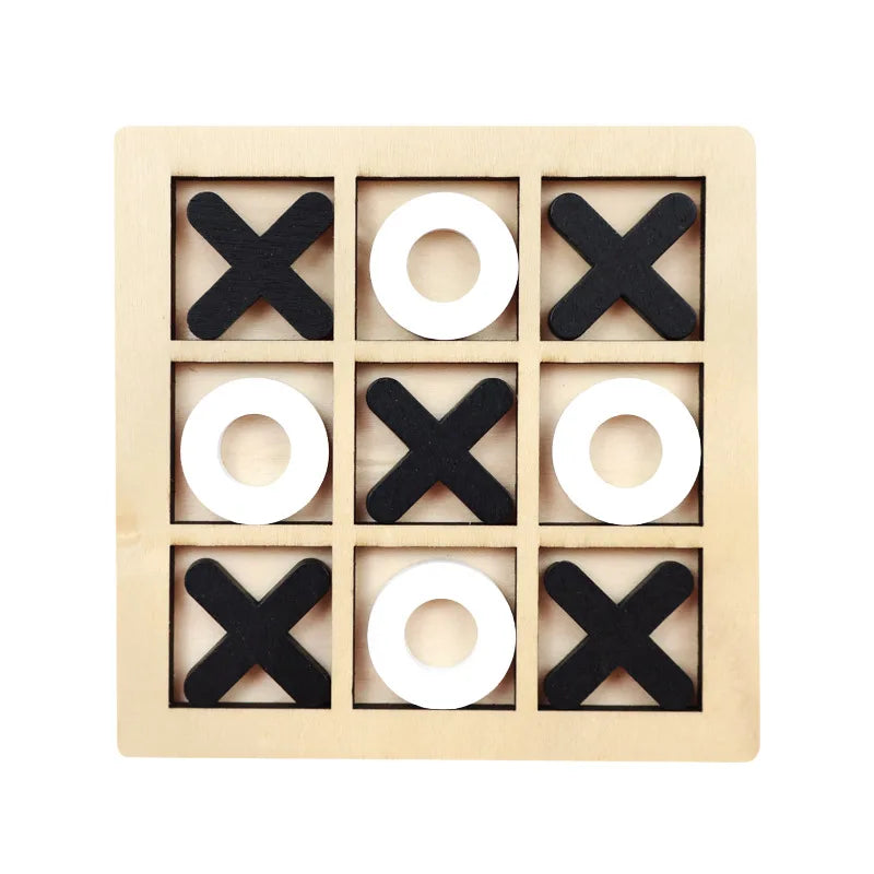 Montessori Wooden Mini Chess Game Interactive Puzzle Brain Training Educational Toy for Learning