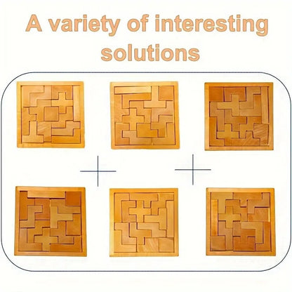 Deep Brown Advanced Busaurus Wooden Brain Teaser Puzzle - Challenging Mental Exercise for Teenager Toy Kids Toy