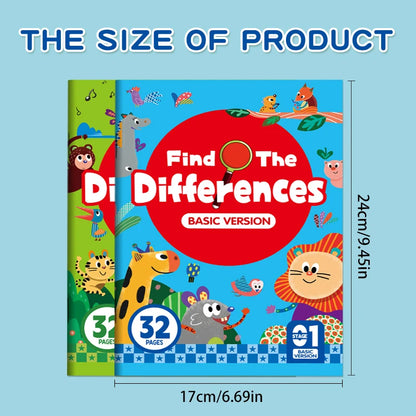 Hidden Differences Activity Book, Featuring 32 Interactive Observation Games and Memory Exercises |   Attention and Concentration Training |   Visual Perception Skills, Focused Attention Games with Numbered Pages |   Find the