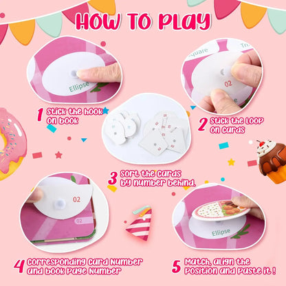 Montessori Toys Busy Book for Toddlers Girls 3+,life skills learning, Preschool Educational Toys Autism Sensory Travel,gift