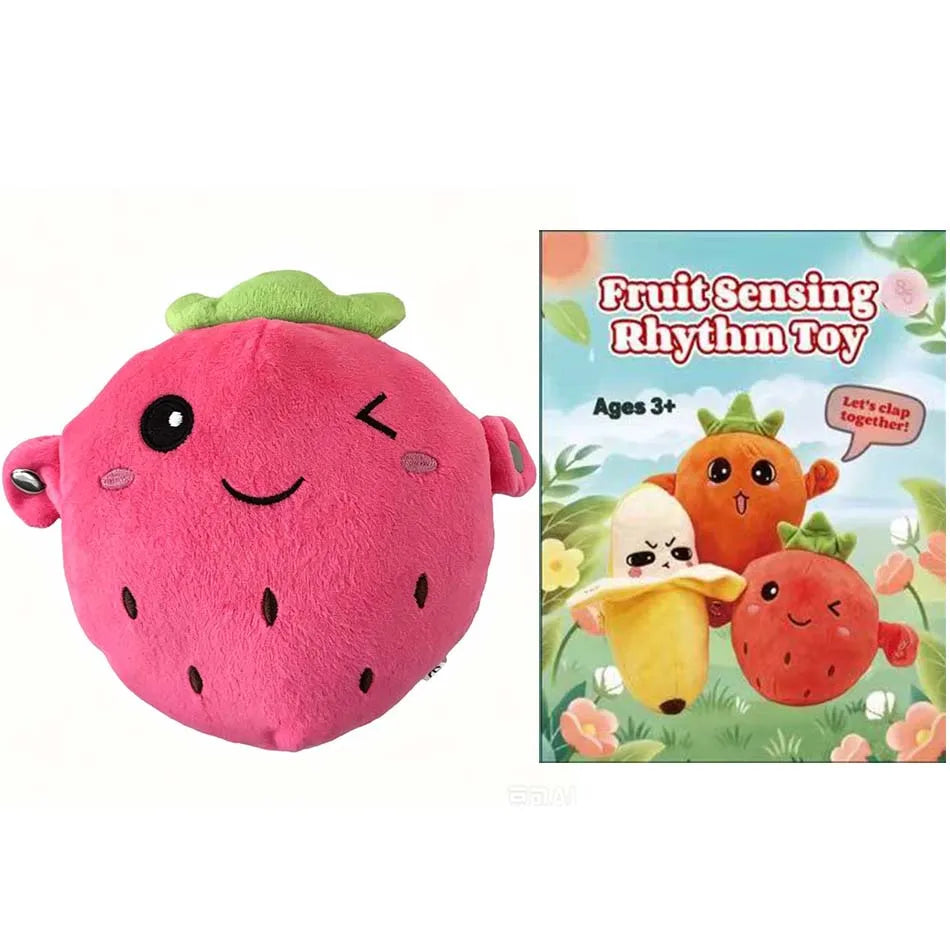 Kids Banana Fruit Induction Beat Toy Creative Music Dolls Kawaii Parent-child Toys Sensory Party Game Collectible Toy