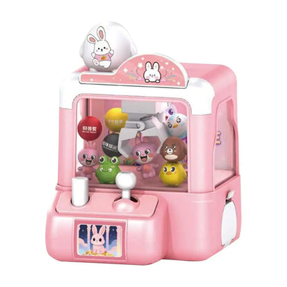 Mini Cartoon Claw Machine For Kids Desktop Grab Candy Toy Parent Child Interactive Game Home Play Birthday Holiday Surprise Gift