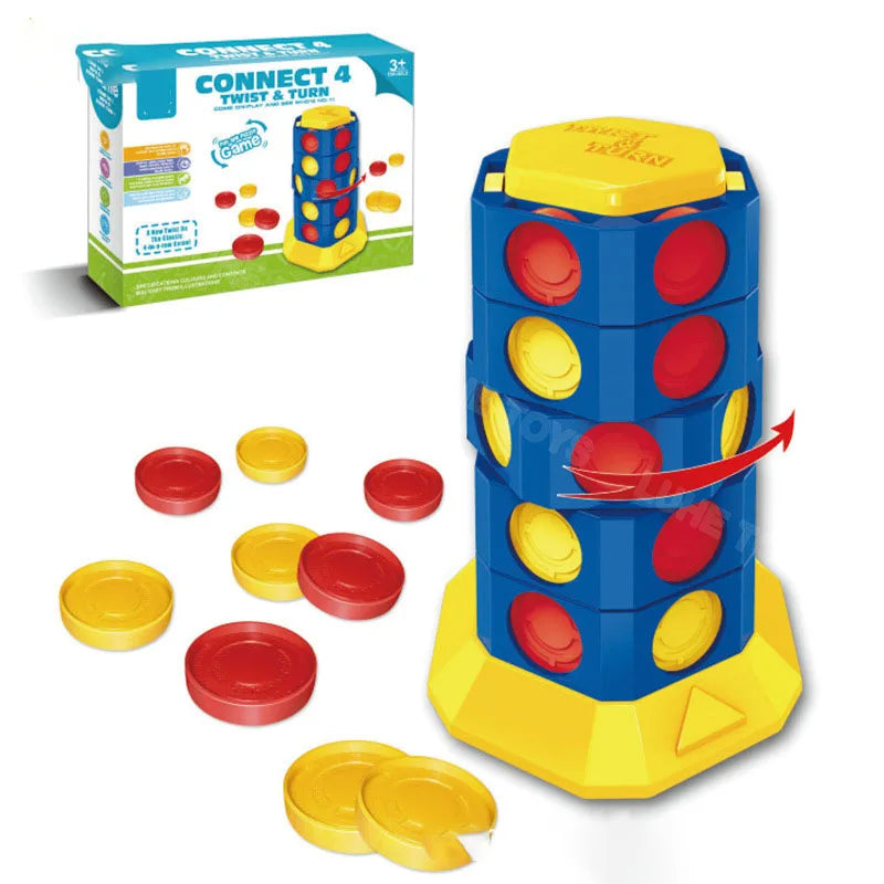Thinking Training 3D Four-In-A-Row Game, Logic Desktop Game, Educational Puzzle Toy, Brain Development Activity