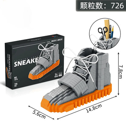 Creative Sneaker Series Building Block Toy Sport Shoe Building Model for Kids Pen container Block Toys Birthday Gifts Toys Gifts