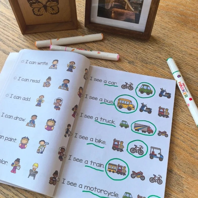 Children's English Reading Comprehension English Enlightenment Sketching Training Book Educational Equipment Language Learning