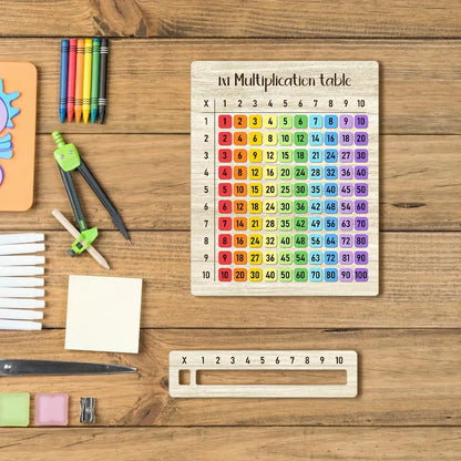 Montessori Wooden Multiplication Table Rainbow Math Learning Board Set Educational Wood Grid Toys For Back To School Gift