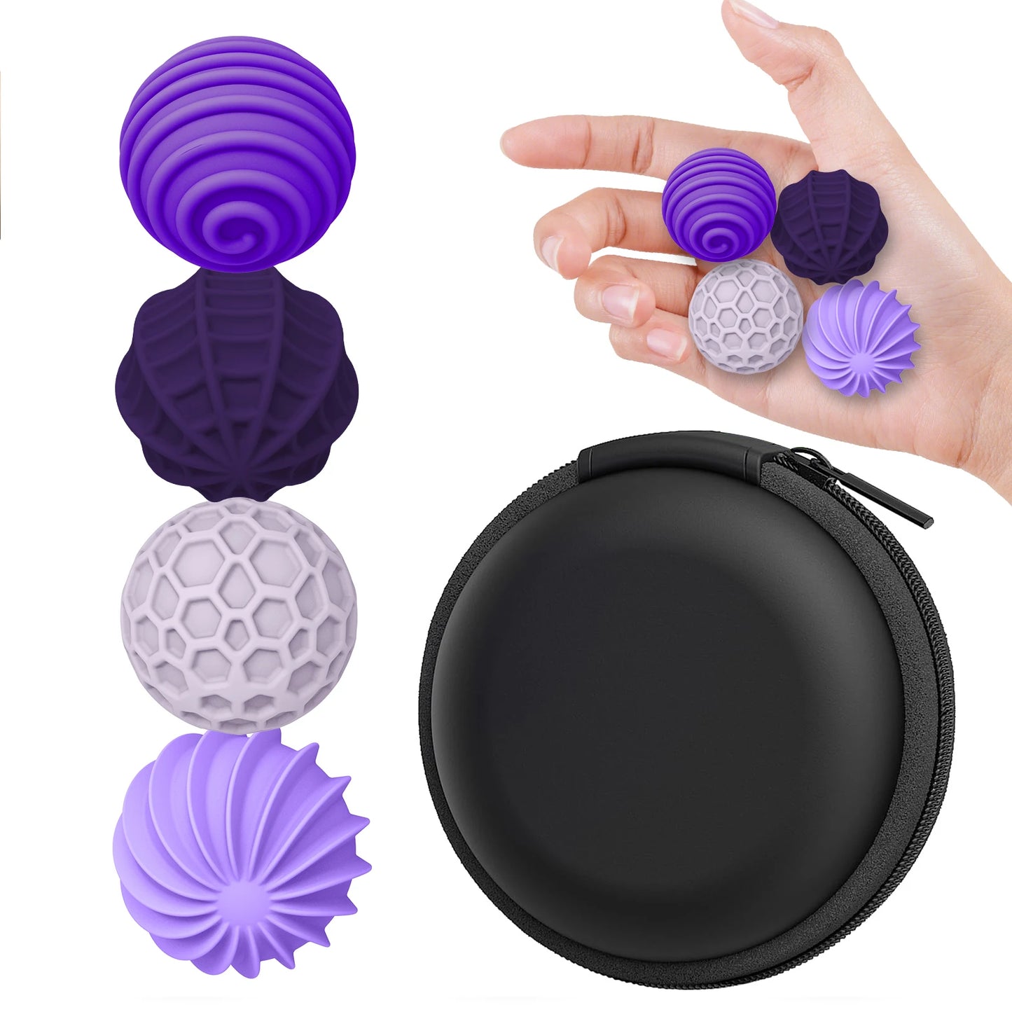 Magnetic Balls Fidget Toys Adults Textures Silicone Stress Balls Quiet Stress Relief Sensory Toys for Autism ADHD Anxiety
